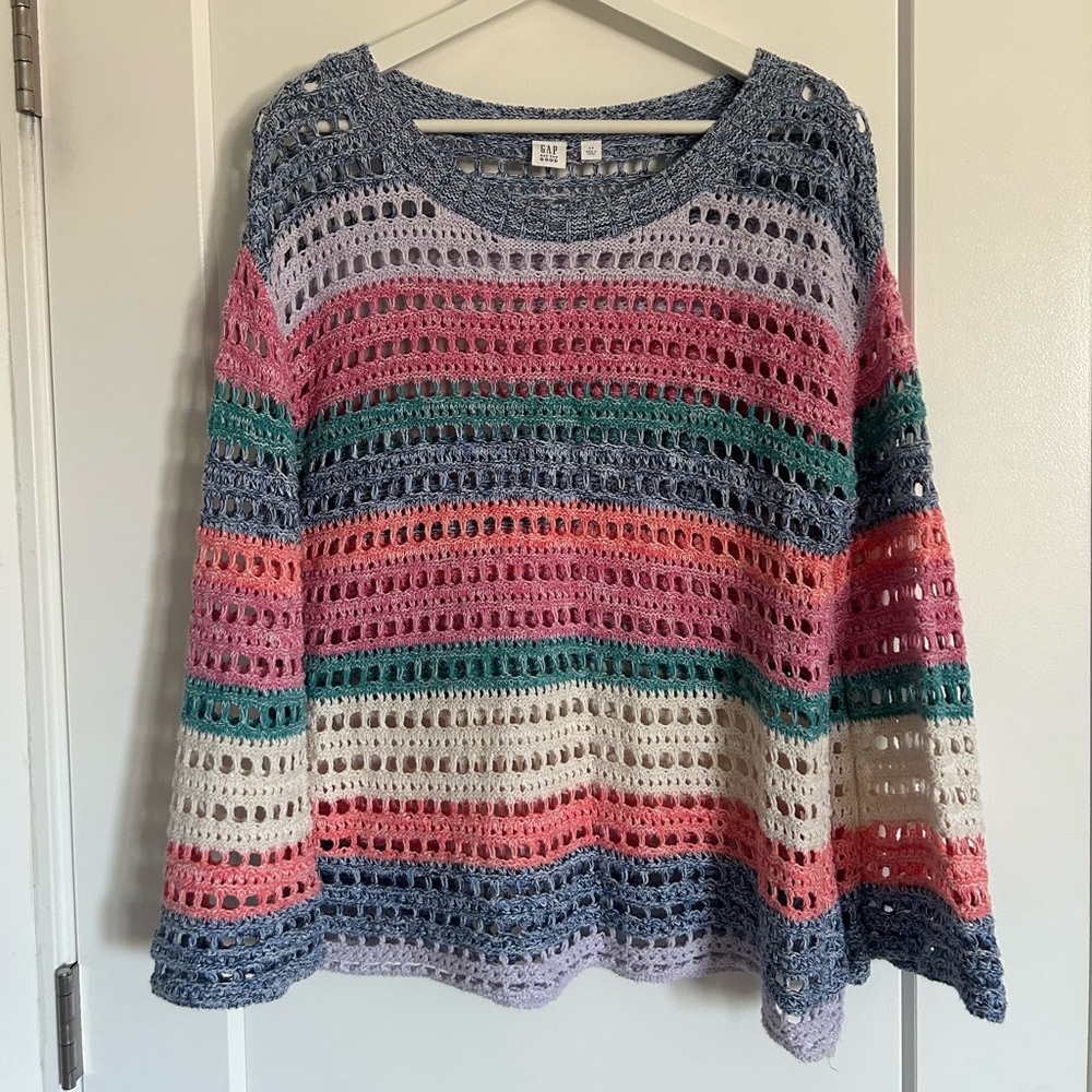 GAP Multicolor Crochet Long Sleeve